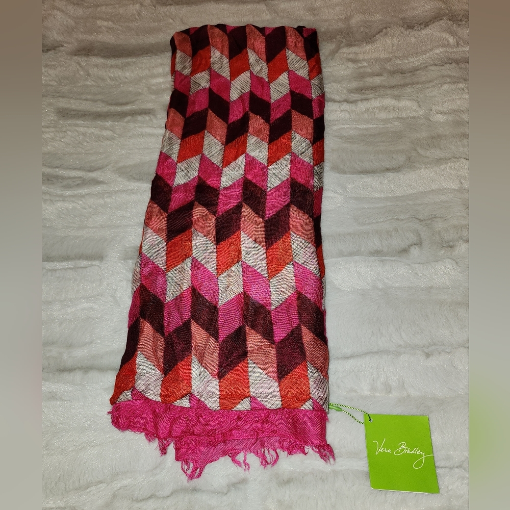 *NWT Vera Bradley Soft Fringe Bohemian Chevron Scarf*